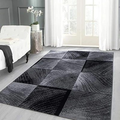 Abbildung von Designteppich Kariert Design, Carpettex, Läufer, Höhe: 6 mm, Kurzflor Teppich Wohnzimmer Abstrakt Design Pflegeleicht