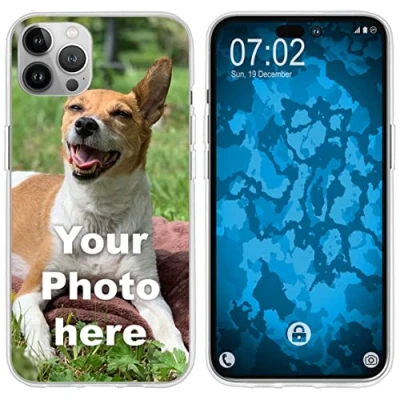 Abbildung von PhoneNatic personalisierte Handyhülle für iPhone 14 Custom Case in Clear zum selbst gestalten mit eigenem Foto Bild Text individuell
