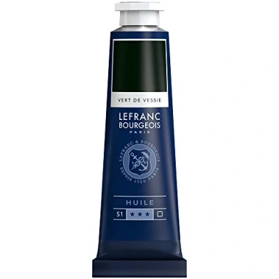 Abbildung von Lefranc Bourgeois 810026 feine Ölfarbe, lichtecht mit hervorragender Deckkraft &amp; hoher Farbintensität, gleichmässiger Konsistenz und optimaler Mischbarkeit, 40ml Tube Saftgrün