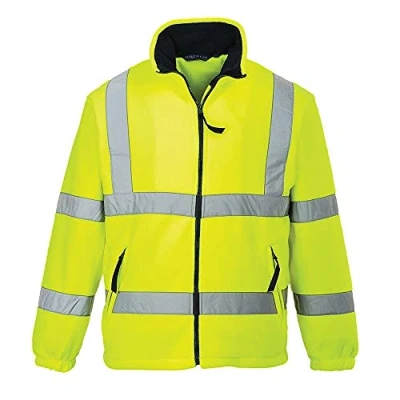 Abbildung von PORTWEST F300 Warnschutz Fleece Jacke mit Netzfutter, 1 Stück, L, gelb, F300YERL