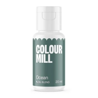 Abbildung von Colour Mill Oil Blend Ocean Lebensmittelfarbe auf Ölbasis Lebensmittelfarben für Schokolade, Fondant, Cupcakes, Kuchen, Backen, Macaron Food Coloring Tortendeko 20ml