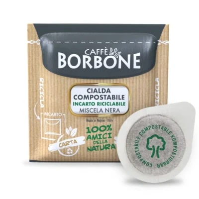 Abbildung von Kaffeepads 44 mm, Caffè Borbone, Miscela Nera Mischung, Stückzahl: 50 100 200 300 400 500