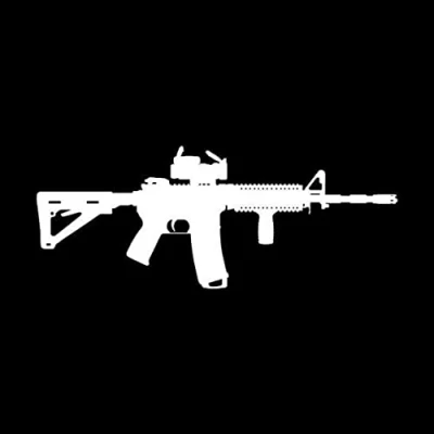 Abbildung von MACMRD Auto Aufkleber 15 cm * 5,8 Autozubehör Ar Gun Shooting Lustige Autoaufkleber