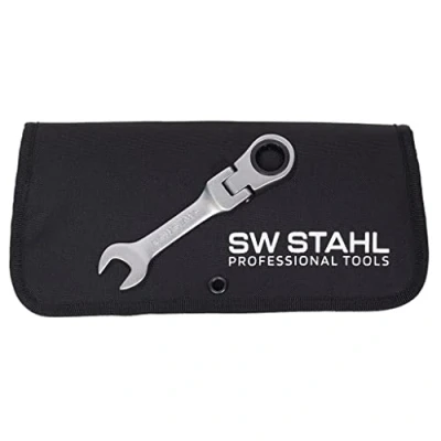 Abbildung von SW Stahl 03540L Gabelringratschenschlüssel Satz 8 19 mm 12 teilg I kurze Ausführung Ringschlüssel mit Gelenk kurz 72 Zähne Maulschlüssel Ringratsche Ringratschenmaulschlüssel Set
