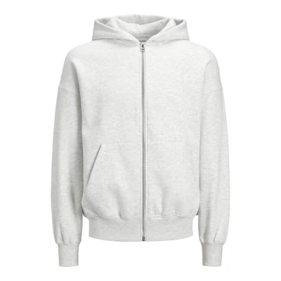 Abbildung von Jack &amp; Jones Jjeurban EDGE ZIP HOOD Sweatjacke, Herren, Größe: XS, White melange