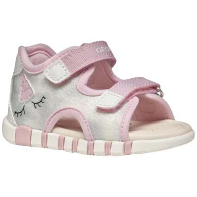 Abbildung von Geox B Iupidoo GIR Lauflernschuh für Kinder, Größe: 26, Silver pink Schuhe