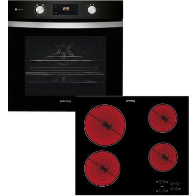 Abbildung von Privileg Backofen Set &quot;PBWK3 JH8S BLG&quot;, mit 1 fach Teleskopauszug, Hydrolyse