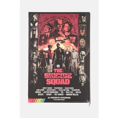 Abbildung von Pyramid International The Suicide Squad Notizbuch mit Einband im VHS Stil und Aufkleber Set (King Shark) 15 x 2 cm XX linierte Seiten Offizieller Merchandise Artikel