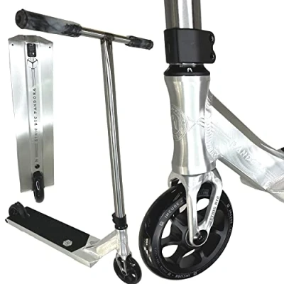 Abbildung von F26 Ethic DTC Erawan I Pandora V2 Stunt Scooter Höhe 80 90cm Leichter Park Hybrid Street Tret Trick Kinder Roller Lightweight Freestyle (Pandora, Silber, L 90cm)
