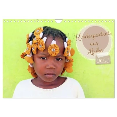 Abbildung von Kinderporträts aus Afrika (Wandkalender 2025 DIN A4 quer), CALVENDO Monatskalender