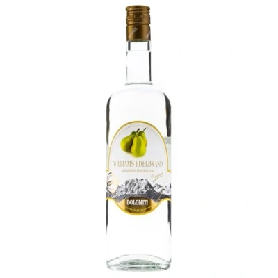 Abbildung von DOLOMITI Williams Edelbrand 40% vol. Christ Birnenbrand fruchtiger Brand aus Birnen 1 x Liter