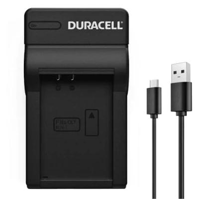 Abbildung von Duracell DRO5942, USB, Olympus BLN 1, Schwarz, Indoor Batterieladegerät, 5 V, V