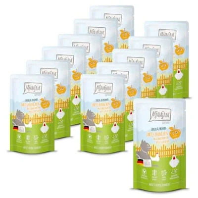 Abbildung von MjAMjAM Quetschie Chicks &amp; Friends zartes Hühnchen an schmackhaften Apfelstückchen 12 x 125g