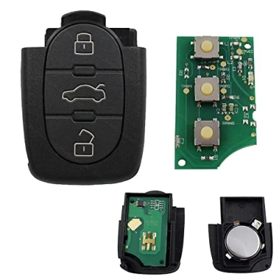 Abbildung von Sender Auto Schlüssel 433,92 MHz 4D0837231A 3 Tasten Gehäuse Sendeeinheit Funk Fernbedienung Funkschlüssel Funkgehäuse Ersatz Ersatzgehäuse Neu passend für Audi A6 C5 4B A8 4D A4 B5 A3 8L