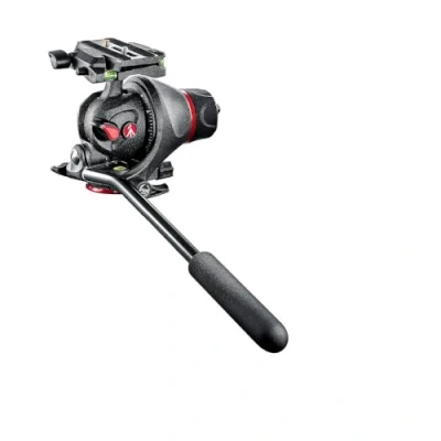 Abbildung von Manfrotto Foto Videokopf mit 501PL Schnellwechselplatte 5, Kugelkopf für Kamerastative, kompatibel DSLR Kameras, Fotoausrüstung Content Creation und Video Blogs