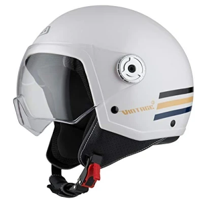 Abbildung von NZI Unisex Adult Vintage 3 Helmet, TRIBAND White&amp;Blue, XL