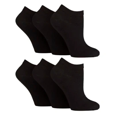 Abbildung von Gentle Grip 6er Pack Diabetikersocken Damen Sneaker Ohne Gummi Extra Weit Socken Kurz Komfortbund (DE/NL/SE/PL, Numerisch, 37, 42, Regular, Schwarz)