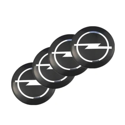 Abbildung von SANQIUTOU 4 Stück Nabendeckel Aufkleber für Opel 56mm,Nabenkappen Abzeichen Sticker Auto Radnabenkappen Felgen Dekorationsaufkleber