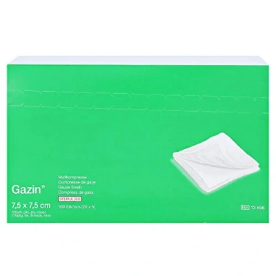 Abbildung von Gazin Kompressen 7,5x7,5cm 12fach steril