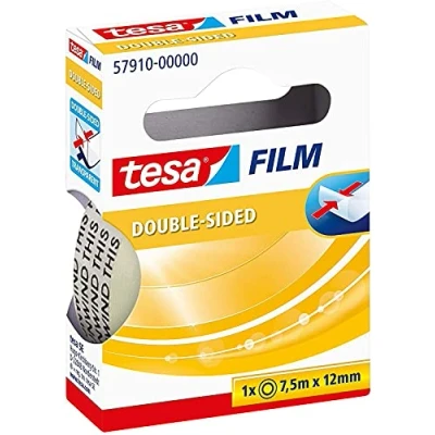 Abbildung von tesa Doppelklebeband 57910 12 mm / 7,5 m, schattenfrei kopierbar