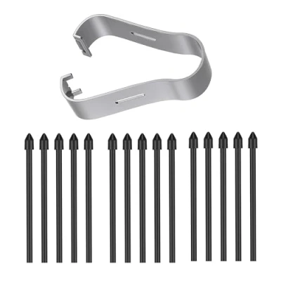 Abbildung von [15 Stück] Ersatzspitzen für Samsung S Pen, Stift Stylus Spitze Kit Galaxy Tab S9 FE+ Plus/S9+ Plus/S9 FE/S9/S9 Ultra/S6 Lite/S7 FE/S10 Ultra/S10+ Plus Berühren Tips Nibs, Schwarz