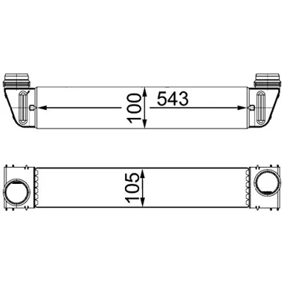 Abbildung von MAHLE ORIGINAL CI 189 000S Ladeluftkühler BMW: 5 Limousine, Touring