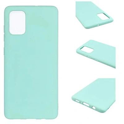 Abbildung von CoverKingz Handyhülle für Samsung Galaxy A03s Silikon Handy Hülle Soft Case Weiche Smartphone Schutzhülle Slim Cover Matt Grün