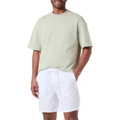 Abbildung von Jack &amp; Jones Jpstjaiden Jjsummer Linen Blend Jogshort Shorts, Herren, Größe: Small, Bright white