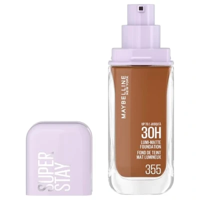 Abbildung von Maybelline New York Flüssiges Make up mit langem Halt, extrem widerstandsfähig, leuchtendes mattes Finish, angereichert Aminosäuren für alle Hauttypen Superstay 30H Lumi Matte Farbton 355