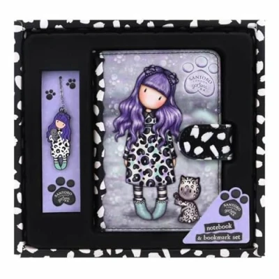 Abbildung von safta Unisex Kinder 1086gj04 Set Notizbuch mit Lesezeichen Gorjuss Smitten Kitten, bunt, Medium