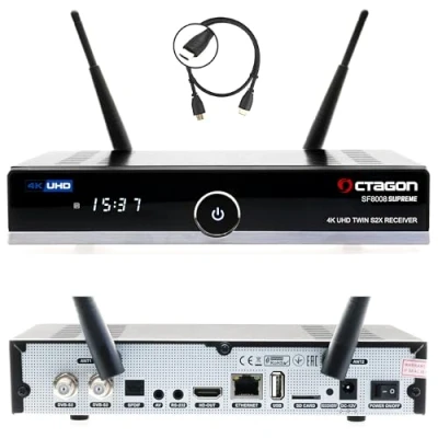 Abbildung von OCTAGON SF8008 Supreme UHD 4K Twin 2x DVB S2X MS Satellitenreceiver