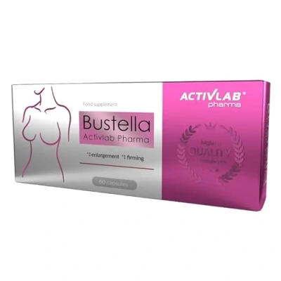 Abbildung von Activlab Pharma Bustella 60 Kapseln, Serum zur Brustvergrößerung,Straffung, Lifting, für Frauen nach der Schwangerschaft, Push Up, schlaffe Brüste, Vitamine enthält eine Quelle Phytoöstrogene