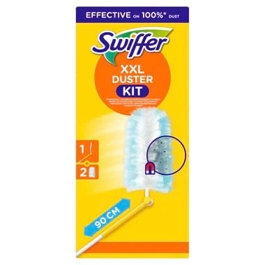 Abbildung von Swiffer XXL Staubsammel Set (1 Griff und 2 Ersatzteile), fängt bis zu 3 Mal mehr Staub Haare auf als EIN herkömmlicher Staubwedel