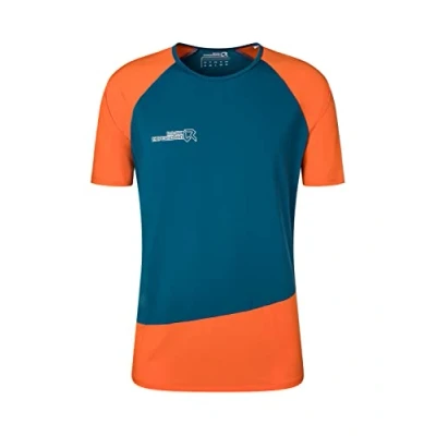 Abbildung von Rock Experience REMT01661 Merlin SS T Shirt Men&#039;s 1484 Moroccan Blue+0630 Flame S