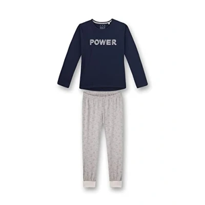 Abbildung von Sanetta Mädchen Schlafanzug lang blau Pyjamaset, Nordic Blue, 128