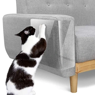 Abbildung von Pawaboo Katze Kratzschutz, 16 Pack Doppelseitig Kratzpads für Katzen mit Selbstklebend Kratzschutzfolie 90 Polster Nägel Krallen Guards Pads Sofa Möbel Tür Weiß
