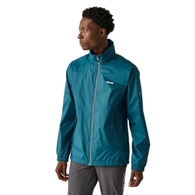 Abbildung von Regatta Herren Mens Lyle IV Waterproof Breathable Packable Jacket Coat Regenjacke, Moroccan Blue(Citron Lime),