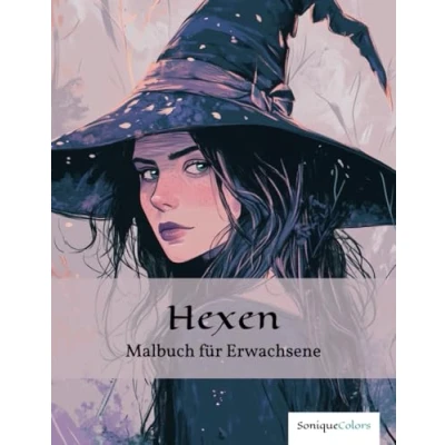 Abbildung von Hexen Malbuch für Erwachsene: 50 magische Hexenmotive ein einzigartiges Ausmalerlebnis und zauberhafte Momente der Fantasie