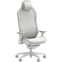 Abbildung von Fractal Design Refine Fabric Light Gaming Chair Ergonomic Office Desk Functionality with 4D Adjustable Armrests, High Back Support, Lumbar Cushion, and Premium