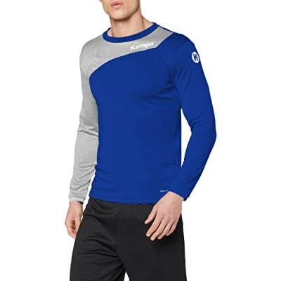 Abbildung von Kempa Herren Core 2.0 Langarmshirt, royal/Dark grau Melange, xx_l
