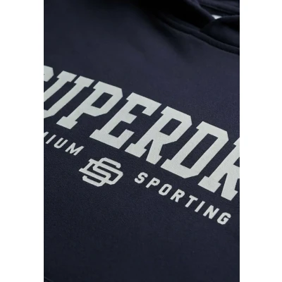 Abbildung von Superdry MIT KÄNGURUTASCHE UND Logoprint Kapuzenpullover, Herren, Größe: Medium, Lauren navy