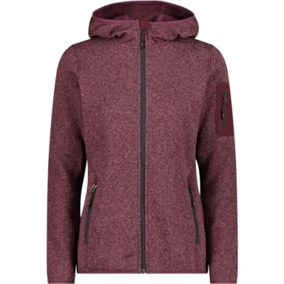 Abbildung von CMP Damenjacke mit fester Kapuze, Burgund Anthrazit, XXS