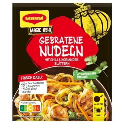 Abbildung von MAGGI Food Travel Fix für Gebratene Nudeln, Nudeln mit Geschnetzeltem, Lauch und Karotte, 1er Pack (1 x 26g)