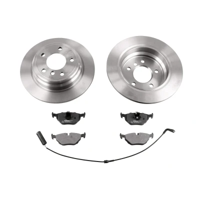 Abbildung von VAICO V20 90004 Bremsscheiben und beläge Hinterachse voll EXPERT KITS + inkl. Verschleißwarnkontakt BMW: 5 Limousine