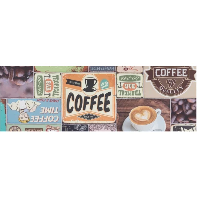 Abbildung von Primaflor Ideen in Textil Vinyl Läufer &quot;Küchenläufer COFFEE TIME&quot;, rechteckig, aus Vinyl, abwischbar, Patchwork Design, Motiv Kaffee, Küche