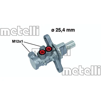 Abbildung von METELLI 05 0674 Hauptbremszylinder 22,20mm Aluminium OPEL: Corsa D Schrägheck, E FIAT: Grande Punto Schrägheck