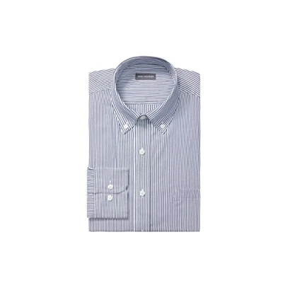 Abbildung von Van Heusen Herren Regular Fit Pinpoint Stripe Klassisches Hemd, Ocean, 42 cm Hals 86 89 Ärmel