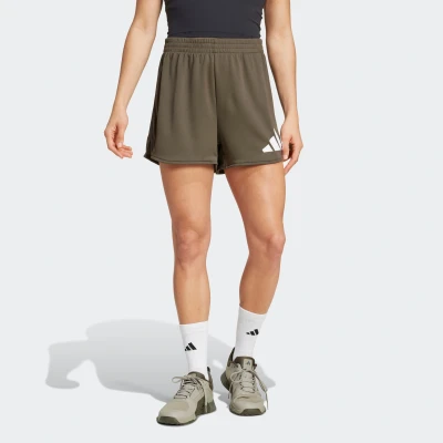 Abbildung von adidas Performance Train Essentials BIG LOGO kurze Sporthose, Damen, Größe: Medium, Shadow olive
