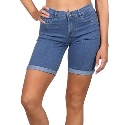 Abbildung von ONLY Onlrain LIFE MID LONG Jeans Shorts, Damen, Größe: XS, Light blue denim
