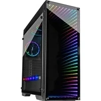 Abbildung von Inter Tech X 908 Infini2 Tower schwarz PC Gehäuse (Tower, PC, Schwarz, ATX, ITX, Micro Mini Rot/Grün/Blau, Gehäuselüfter)